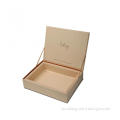 Organic Nature Kraft Book Box with Hinged Lid